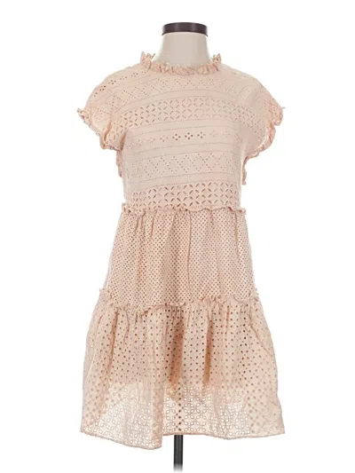 Pre-owned Just Me Casual Dress In Tan