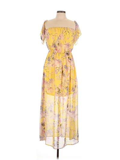 Pre-owned Just Me Casual Dress In Yellow