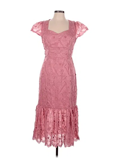 Pre-owned Just Me Cocktail Dress In Pink