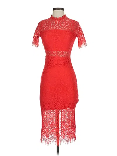 Pre-owned Just Me Cocktail Dress In Red