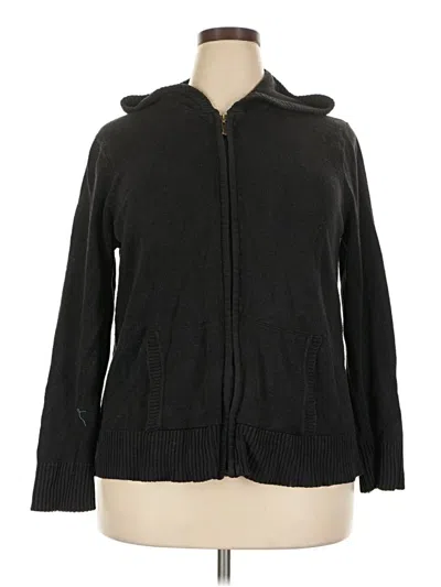 Pre-owned Just My Size Cardigan Sweater In Black