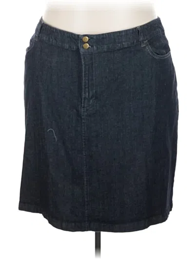 Pre-owned Just My Size Denim Skirt In Gray