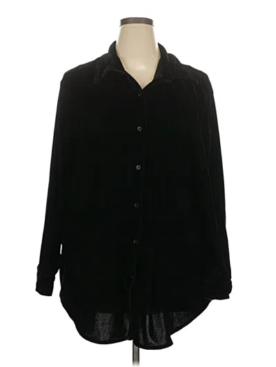 Pre-owned Just My Size Long Sleeve Blouse In Black