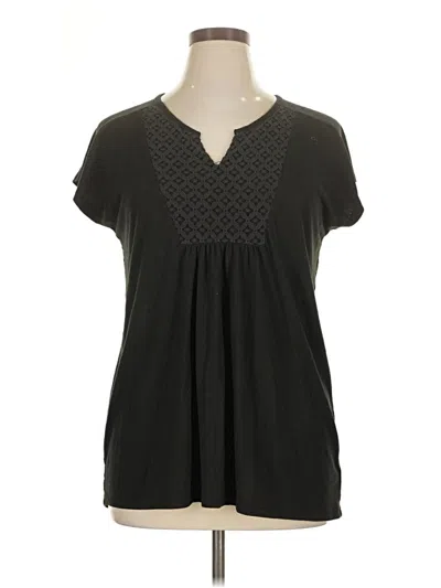 Pre-owned Just My Size Short Sleeve Blouse In Black