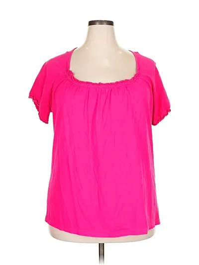 Pre-owned Just My Size Short Sleeve Blouse In Pink
