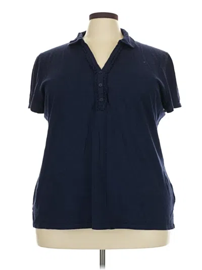 Pre-owned Just My Size Short Sleeve Polo Shirt In Blue