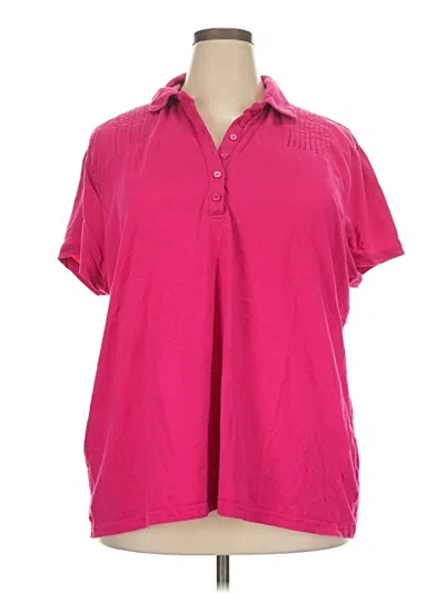 Pre-owned Just My Size Short Sleeve Polo Shirt In Pink