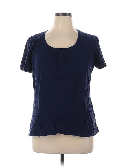 Pre-owned Just My Size Short Sleeve Top Blue Scoop Neck Tops