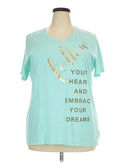 Pre-owned Just My Size Short Sleeve T-shirt In Teal
