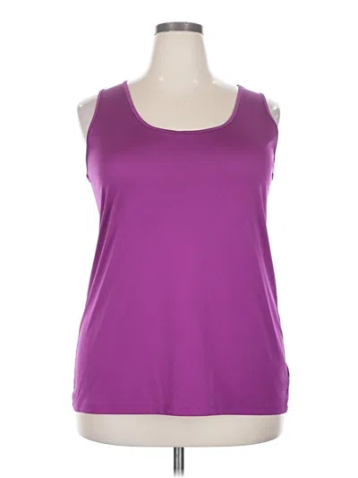 Pre-owned Just My Size Sleeveless Top Purple Scoop Neck Tops