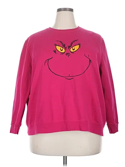 Pre-owned Just My Size Sweatshirt In Pink