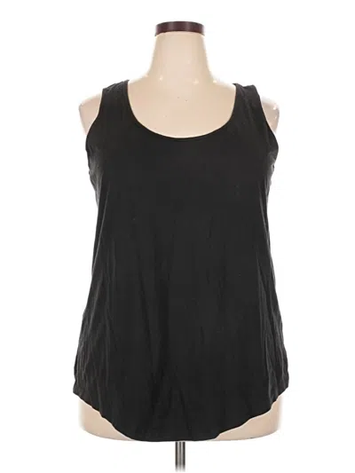 Pre-owned Just My Size Tank Top Black Cold Shoulder Neckline Tops