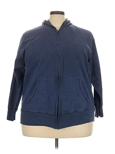 Pre-owned Just My Size Zip Up Hoodie In Blue