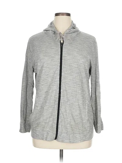 Pre-owned Just My Size Zip Up Hoodie In Gray