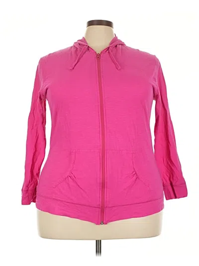 Pre-owned Just My Size Zip Up Hoodie In Pink