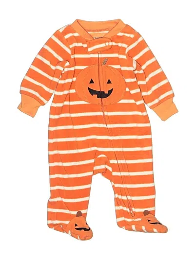 Pre-owned Just One You Babies' Long Sleeve Onesie In Orange