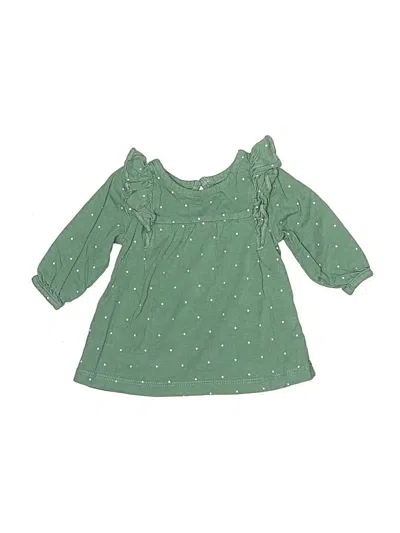 Pre-owned Just One You Made By Carter's Babies' 3/4 Sleeve Blouse In Green