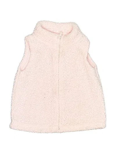 Pre-owned Just One You Made By Carter's Kids' Faux Fur Vest In Pink