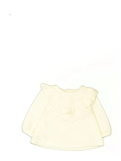 Pre-owned Just One You Made By Carter's Babies' Long Sleeve Blouse In Ivory