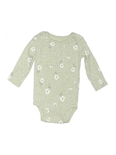 Pre-owned Just One You Made By Carter's Babies' Long Sleeve Onesie In Green