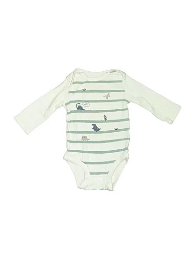 Pre-owned Just One You Made By Carter's Babies' Long Sleeve Onesie In Green