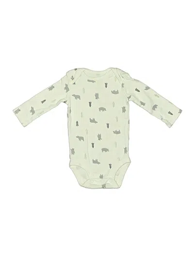 Pre-owned Just One You Made By Carter's Babies' Long Sleeve Onesie In Green