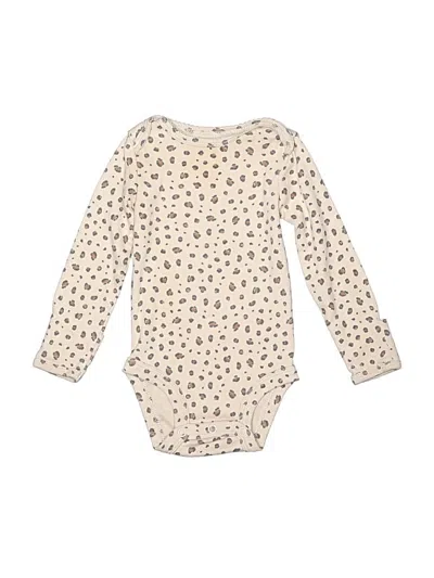 Pre-owned Just One You Made By Carter's Babies' Long Sleeve Onesie In Ivory