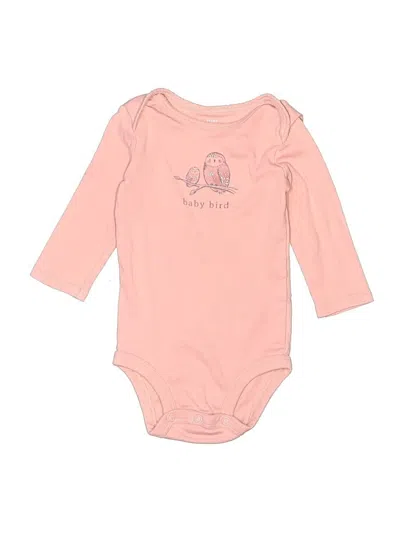 Pre-owned Just One You Made By Carter's Babies' Long Sleeve Onesie In Pink