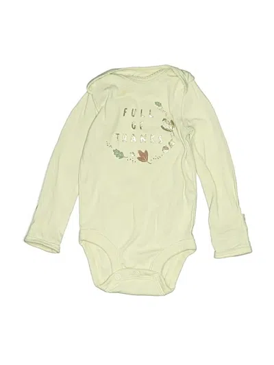 Pre-owned Just One You Made By Carter's Babies' Long Sleeve Onesie In White