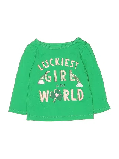 Pre-owned Just One You Made By Carter's Kids' Long Sleeve T-shirt In Green