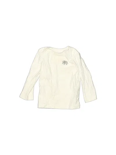 Pre-owned Just One You Made By Carter's Babies' Long Sleeve Top Ivory Crew Neck Tops