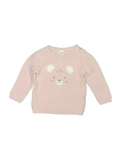 Pre-owned Just One You Made By Carter's Babies' Pullover Sweater In Pink