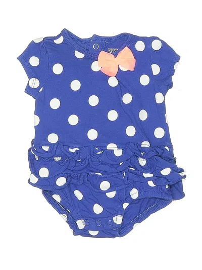 Pre-owned Just One You Made By Carter's Babies' Short Sleeve Onesie In Blue