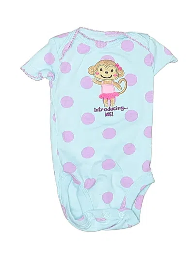Pre-owned Just One You Made By Carter's Babies' Short Sleeve Onesie In Blue