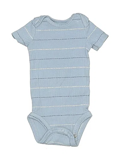Pre-owned Just One You Made By Carter's Babies' Short Sleeve Onesie In Blue