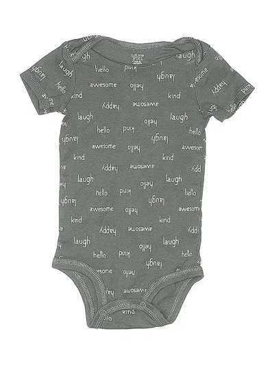 Pre-owned Just One You Made By Carter's Babies' Short Sleeve Onesie In Gray