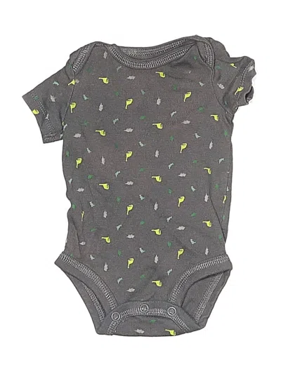 Pre-owned Just One You Made By Carter's Babies' Short Sleeve Onesie In Gray