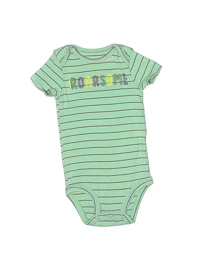 Pre-owned Just One You Made By Carter's Babies' Short Sleeve Onesie In Green