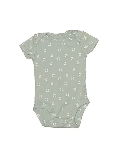 Pre-owned Just One You Made By Carter's Babies' Short Sleeve Onesie In Green
