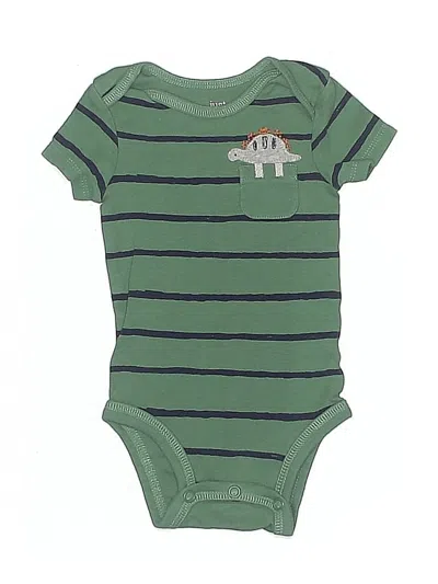 Pre-owned Just One You Made By Carter's Babies' Short Sleeve Onesie In Green