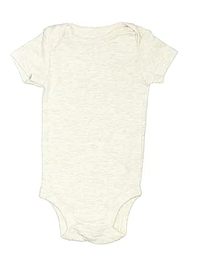 Pre-owned Just One You Made By Carter's Babies' Short Sleeve Onesie In Ivory