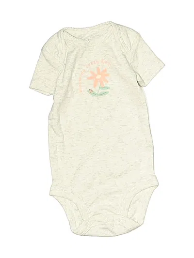 Pre-owned Just One You Made By Carter's Babies' Short Sleeve Onesie In Ivory