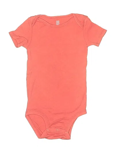 Pre-owned Just One You Made By Carter's Kids' Short Sleeve Onesie In Orange