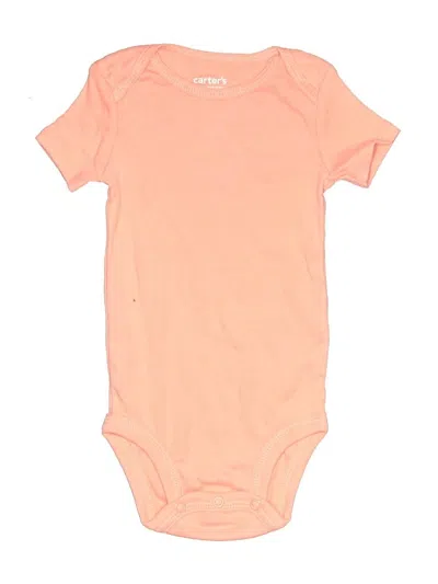 Pre-owned Just One You Made By Carter's Babies' Short Sleeve Onesie In Orange