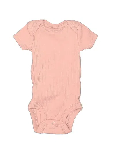Pre-owned Just One You Made By Carter's Babies' Short Sleeve Onesie In Pink
