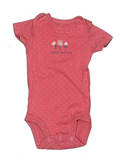 Pre-owned Just One You Made By Carter's Babies' Short Sleeve Onesie In Red