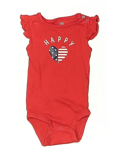 Pre-owned Just One You Made By Carter's Babies' Short Sleeve Onesie In Red