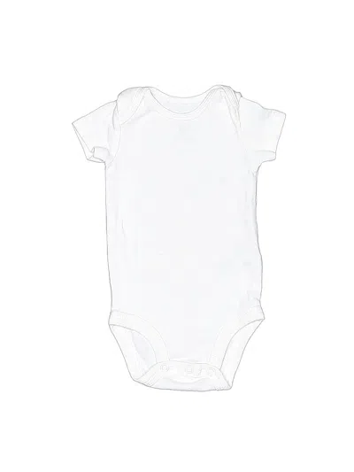 Pre-owned Just One You Made By Carter's Babies' Short Sleeve Onesie In White