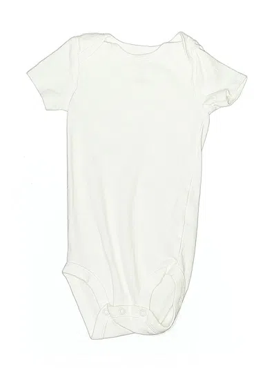 Pre-owned Just One You Made By Carter's Babies' Short Sleeve Onesie In White