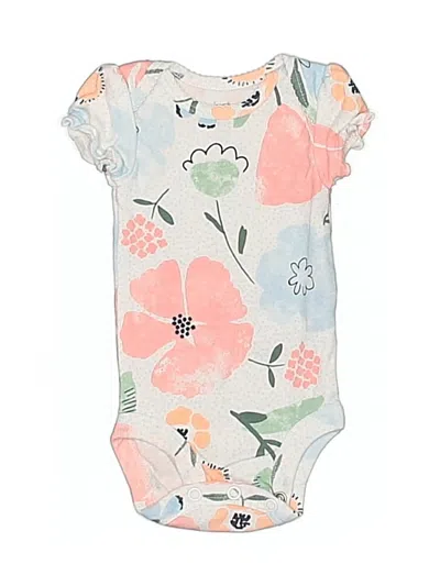 Pre-owned Just One You Made By Carter's Babies' Short Sleeve Onesie In White